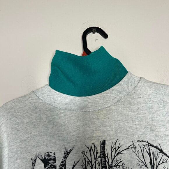 Vintage 90s Snowmobile Sweatshirt Trail Blazing Graphic Winter Ski Crewneck - Picture 8 of 8